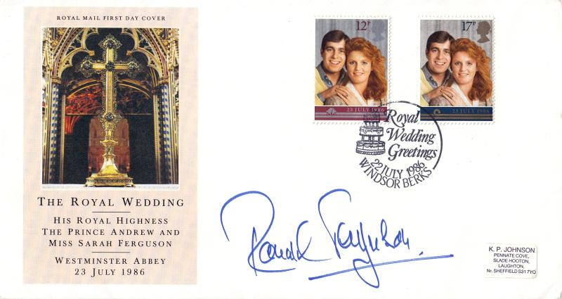 1986 (07) Wedding - RM - Windsor (Cake) H/S - Signed by Ronald Ferguson