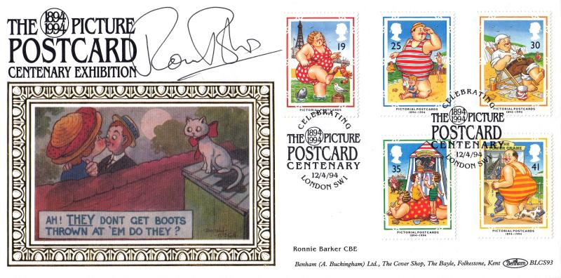 1994 (04) Postcards - Benham BLCS 93 Official - Signed by the late Ronnie Barker
