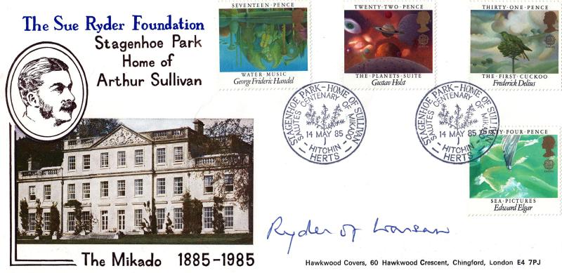 1985 (05) Composers - Hawkwood 'Stagenhoe Park' Official - Signed by the late Lady Ryder of Warsaw