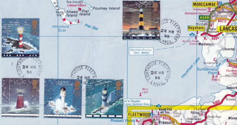 1998 (03) Lighthouses - Unusual 'Map' Cover - Lighthouse CDS