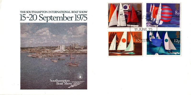 1975 (06) Sailing - Southampton International Boat Show Cover - Southampton FDI