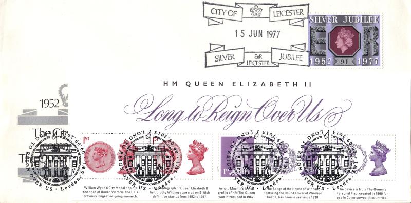 1977 (06) Jubilee 9p - City of Leicester Official - Doubled with part of the 'Long To Reign Over Us' M/S & H/S