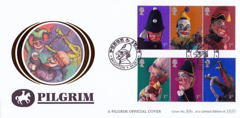2001 (09) Puppets (Stamps) - Pilgrim (Brighton) Official