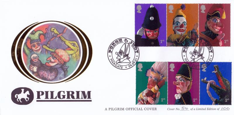 2001 (09) Puppets (Stamps) - Pilgrim (Margate) Official