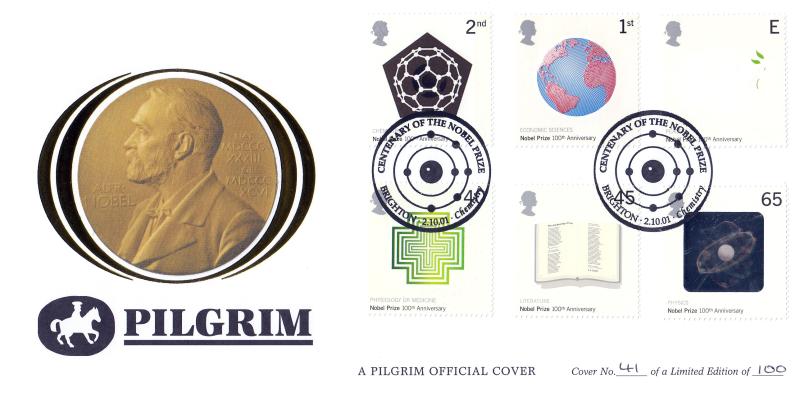 2001 (10) Nobel Prizes - Pilgrim (Brighton) Official