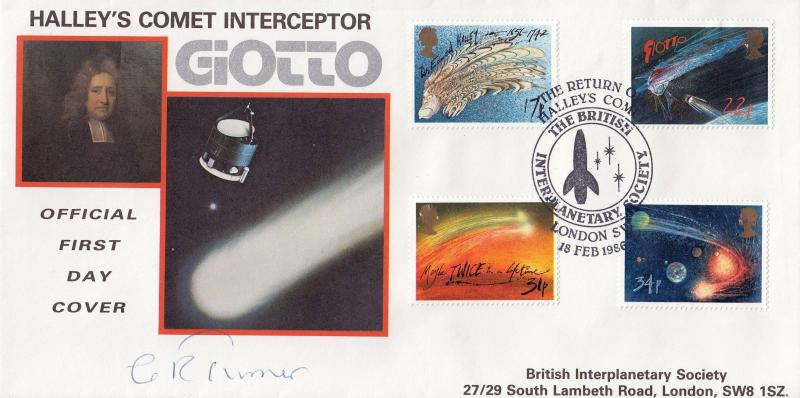 1986 (02) Halley's Comet - DGT 'British Interplanetary Society' Official - Signed by G R Turner
