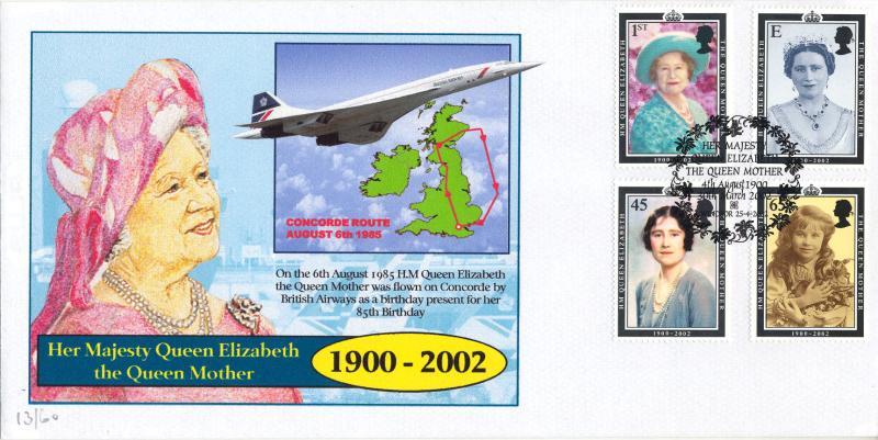 2002 (04) Queen Mother - Cambridge (Queen Mother on Concorde) Official
