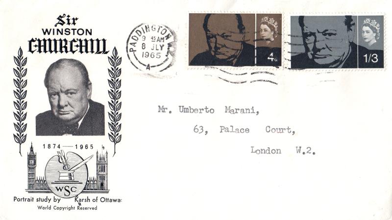 1965 (07) Churchill - WSC - Ord - Paddington Wavy Line Slogan