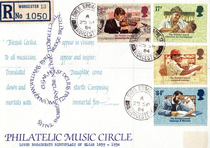1984 (09) British Council - Philatelic Music Club 'Special' - Lower Broadheath CDS