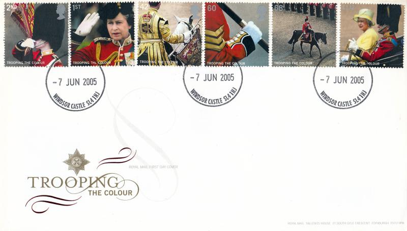 2005 (06) Trooping The Colour (Stamps) - RM - Windsor Castle CDS