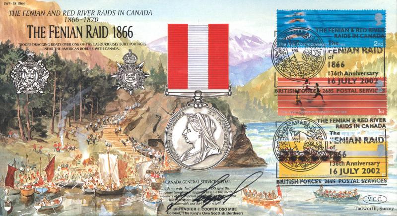 2002 (07) Commonwealth Games - Forces LWF-18 'The Fenian Raid' Official - Signed by Brigadier J Cooper