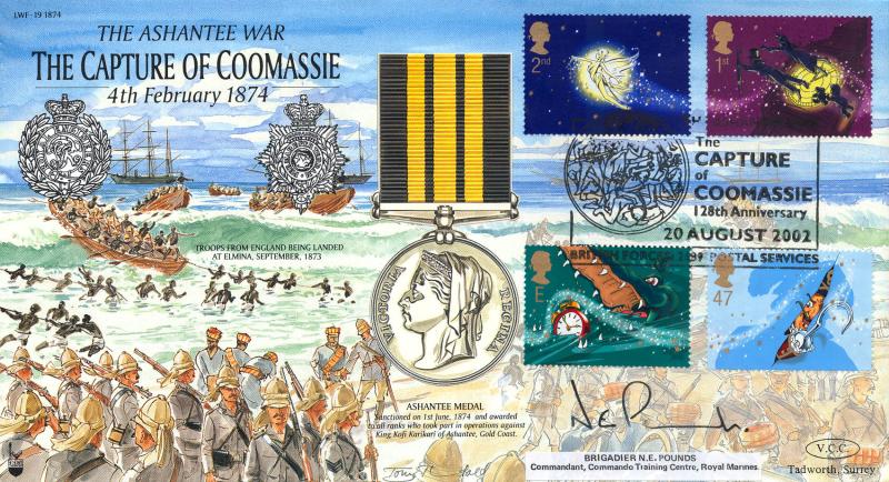 2002 (08) Peter Pan - Forces LWF-19 'The Capture of Comassie' Official - Signed by Brigadier N E Pounds