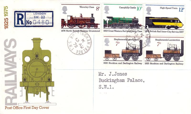 1975 (08) Railways - PO - Buckingham Palace CDS