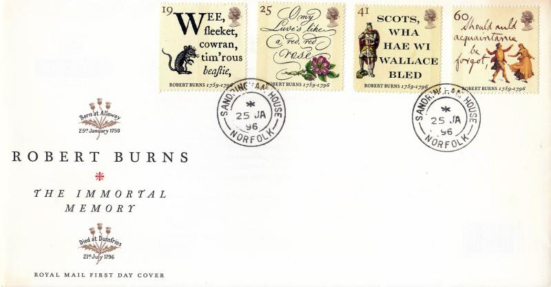 1996 (01) Robert Burns - RM - Sandringham House CDS