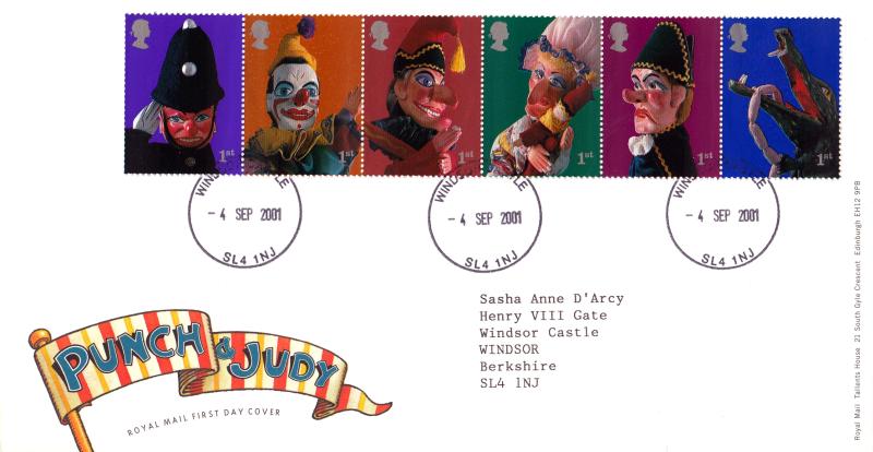 2001 (09) Puppets (Stamps) - RM - Windsor Castle CDS
