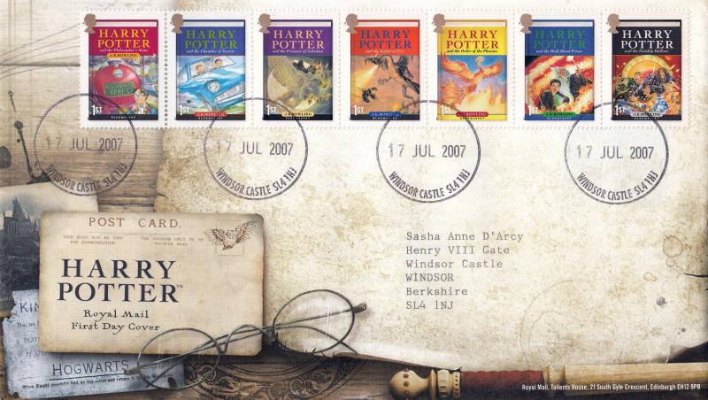 2007 (07) Harry Potter (Stamps) - RM - Windsor Castle CDS