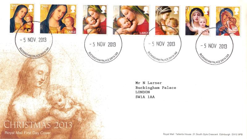 2013 (11) Christmas (Stamps) - Buckingham Palace CDS