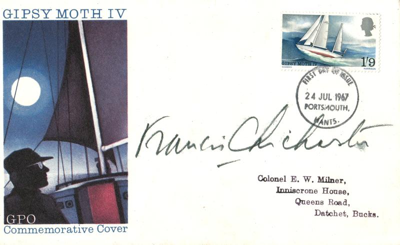 1967 (07) Chichester - GPO - Portsmouth FDI - Signed by Sir Francis Chichester