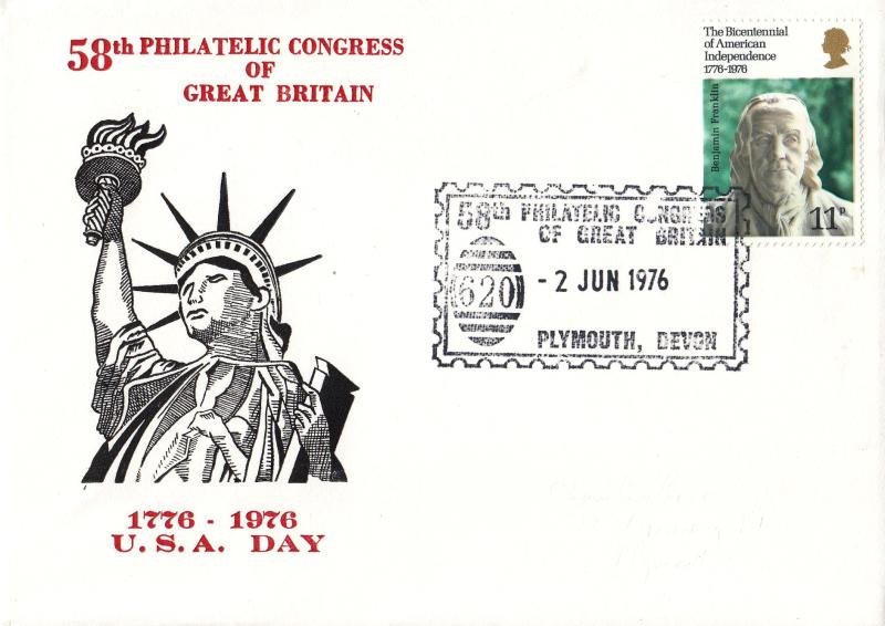 1976 (06) USA Bicentenary - Philatelic Congress (Plymouth) Official