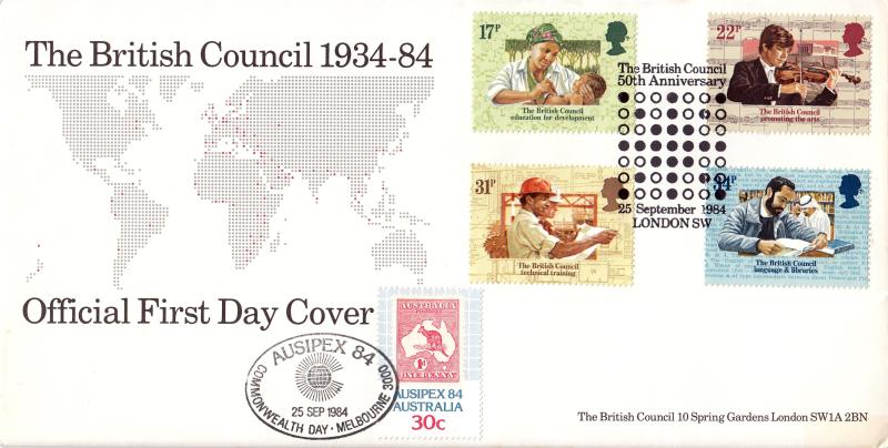 1984 (09) British Council - G&P 'British Council' Official WITH the Ausipex Stamp & Cancel