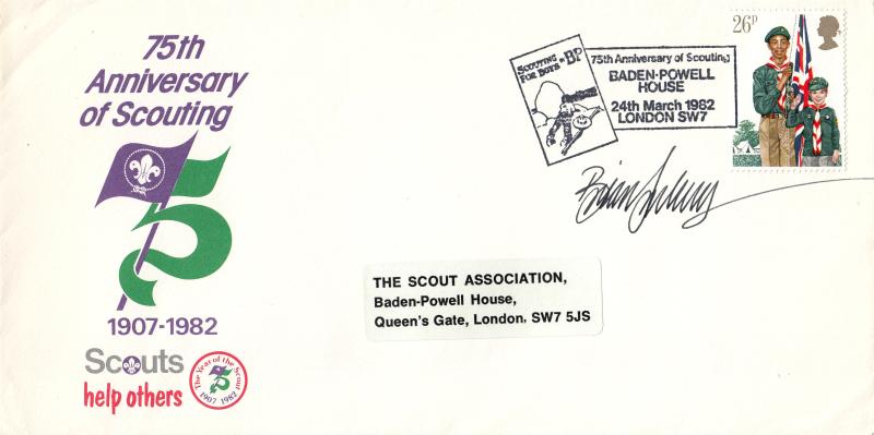 1982 (03) Scouts - Scouts Council Official (s) - Signed by the Stamp Designer - Brian Sanders