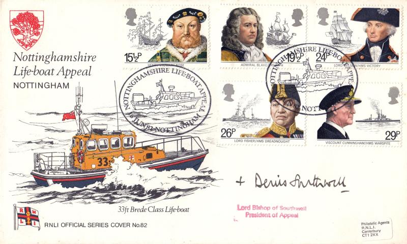 1982 (06) Maritime - Pilgrim RNLI NottinghamShire Lifeboat Appeal Official - Signed by the Lord Bishop