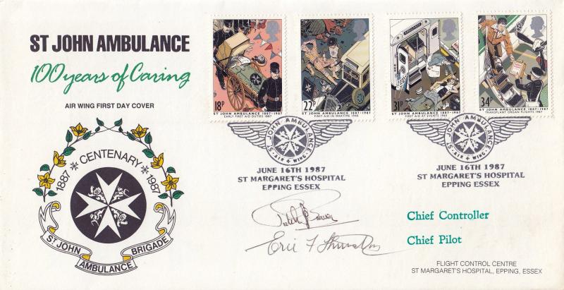 1987 (06) St John Ambulance - Arlington (St Margaret's Hospital, Epping) Official - Signed by the Chief Controller & Chief Pilot