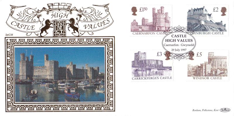 1997 (07) Castle High Values - Benham SPG 30 'Caernarfon' Official