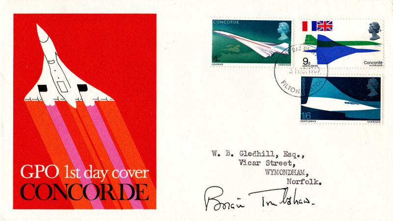 1969 (03) Concorde - GPO - Filton FDI - Signed by Brian Trubshaw