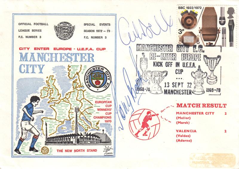 1972 (09) BBC - Dawn Manchester City Official (s) - Signed by Colin Bell & Tommy Booth