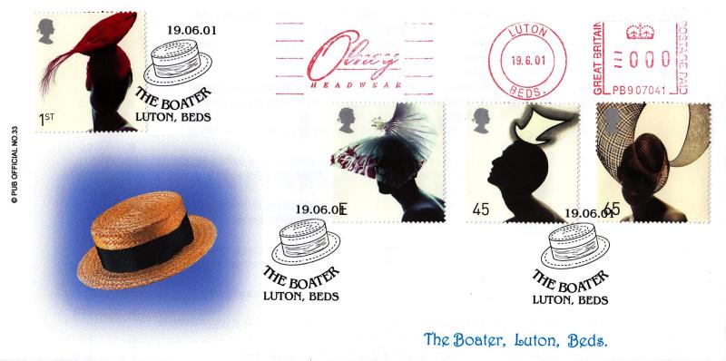 2001 (06) Hats - Brazier 'Pub' Official + Olney Headware Meter Mark