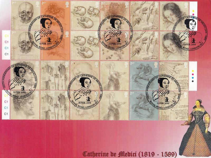 2019 (02) Leonardo Da Vinci - Peter Payne 'Catherine De Meici' Official - With Two Sets of 1- with BOTH Cylinder Numbers AND Traffic Lights