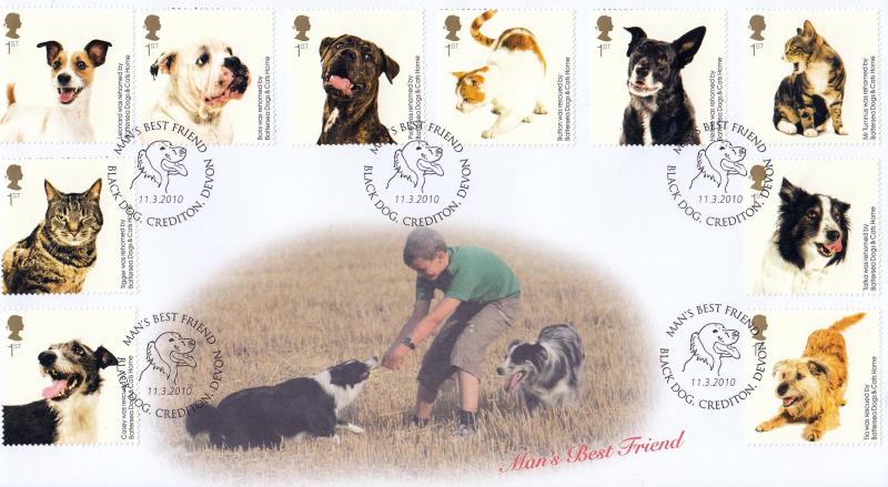 2010 (03) Battersea Cats & Dogs - Internet Stamps 'Best Friend' Official - With the FULL SET