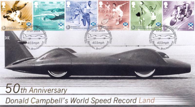 2014 (07) Commonwealth Games - Internet Stamps 'Donald Campbell' Official - With the FULL SET