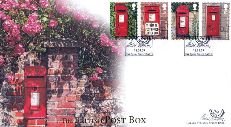 2009 (08) Post Boxes - Internet Stamps 'Bath Postal Museum' Official