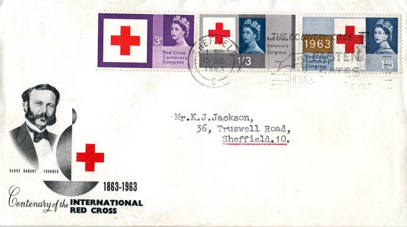 1963 (08) Red Cross - Henry Dunant Cover - Ord - The Country Code Slogan