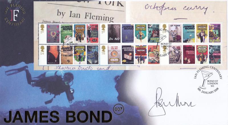 2008 (01) James Bond (M/S) - Internet Official - Signed Sir Roger Moore