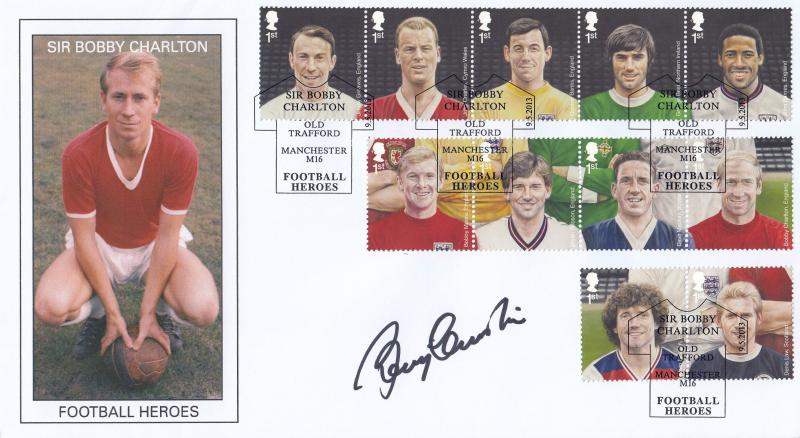 2013 (05) Football Heroes (Stamps) - Internet Official - Signed Sir Bobby Charlton