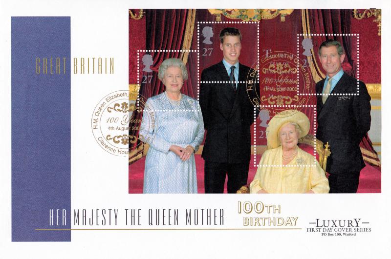 2000 (08) Queen Mother M/S - Westminster 'Luxury' (Clarence House) Official