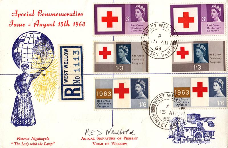 1963 (08) Red Cross - Florence Nightingale Cover - Ord & Phosphor - West Wellow CDs & Signed by the Vicar