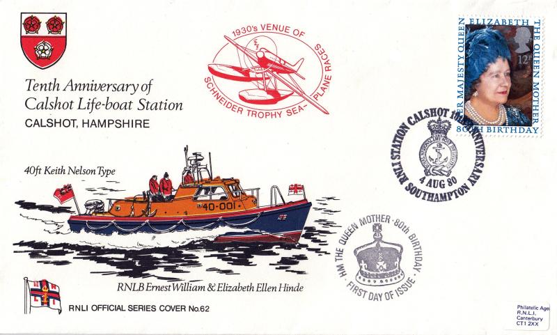 1980 (08) Queen Mother - Pilgrim RNLI Calshot 10th Anniversary Official