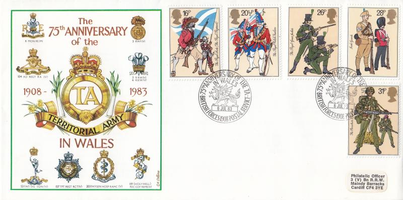 1983 (07) British Army - Forces 'The TA In Wales' BF1908PS Official