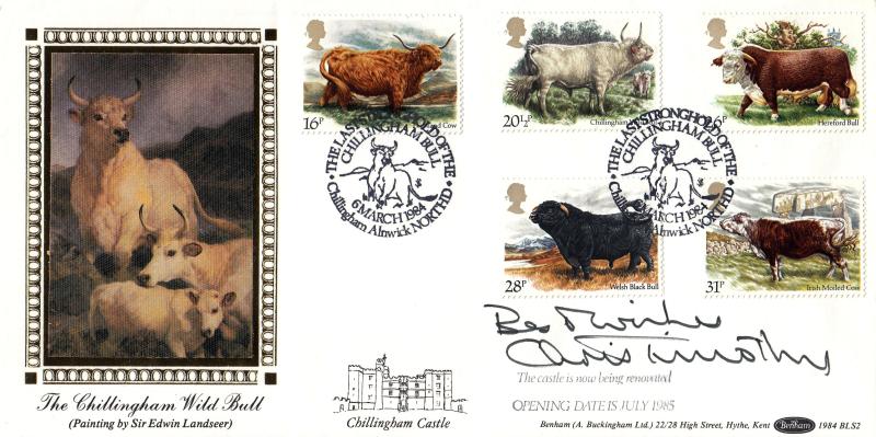 1984 (03) Cattle - Benham 'Chillingham Wild Bull' BLS 2 Official - Signed Christopher Timothy
