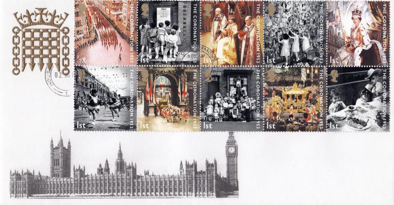 2003 (06) Coronation - Houses of Parliament 'Gold Portcullis' Cover - House of Commons CDS