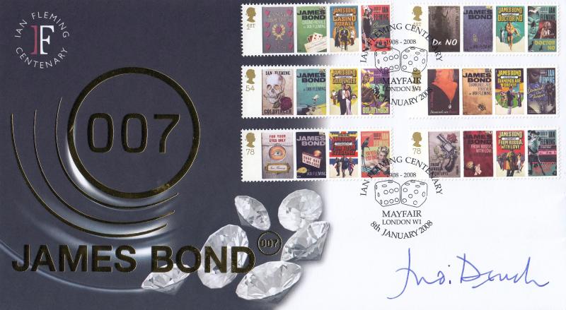 2008 (01) James Bond (Stamps) - Internet/Buckingham Official - Signed by Judi Dench
