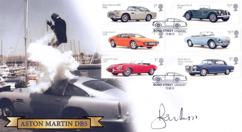 2013 (08) British Auto Legends (Stamps) - Internet/Buckingham Official - Signed by Roger Moore