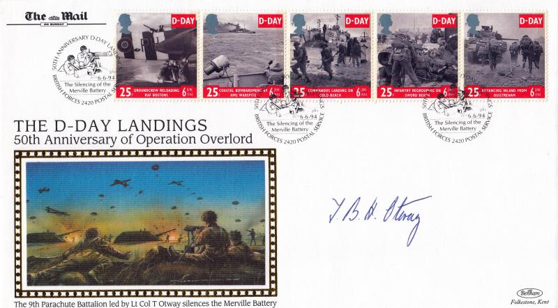 1994 (06) D-Day - Benham Mail on Sunday Official - Signed by Lt Colonel Terence Otway