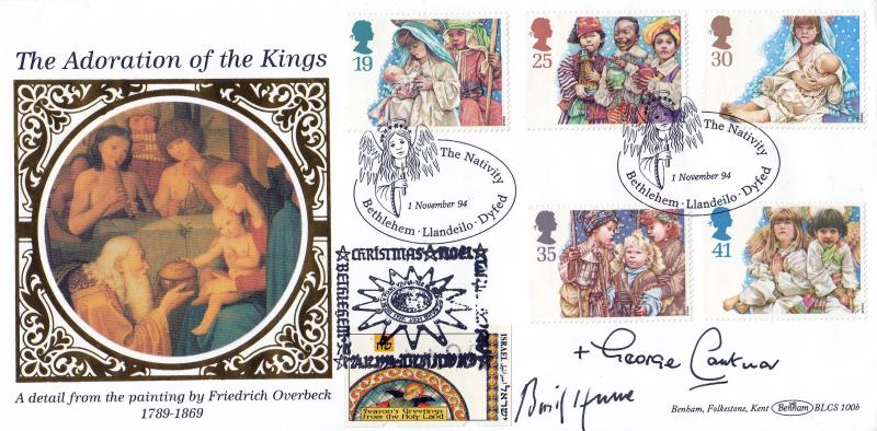 1994 (11) Christmas - Benham BLCS 100 - Double Signed by Archbishop Basil Hulme & Archbishop George Cary