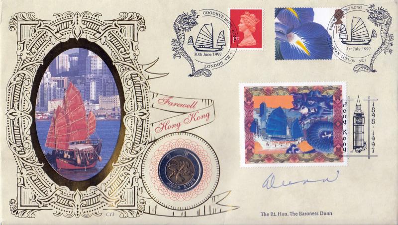 1997 (07) Hong Kong Handover - Benham C13 'Special' - Signed by The Baroness Dunn