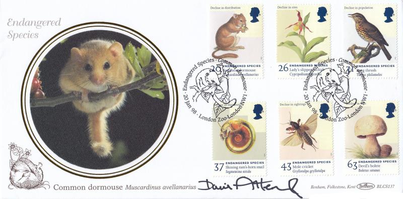 1998 (01) Endangered Species - Benham BLCS 137 Official - Signed by David Attenborough